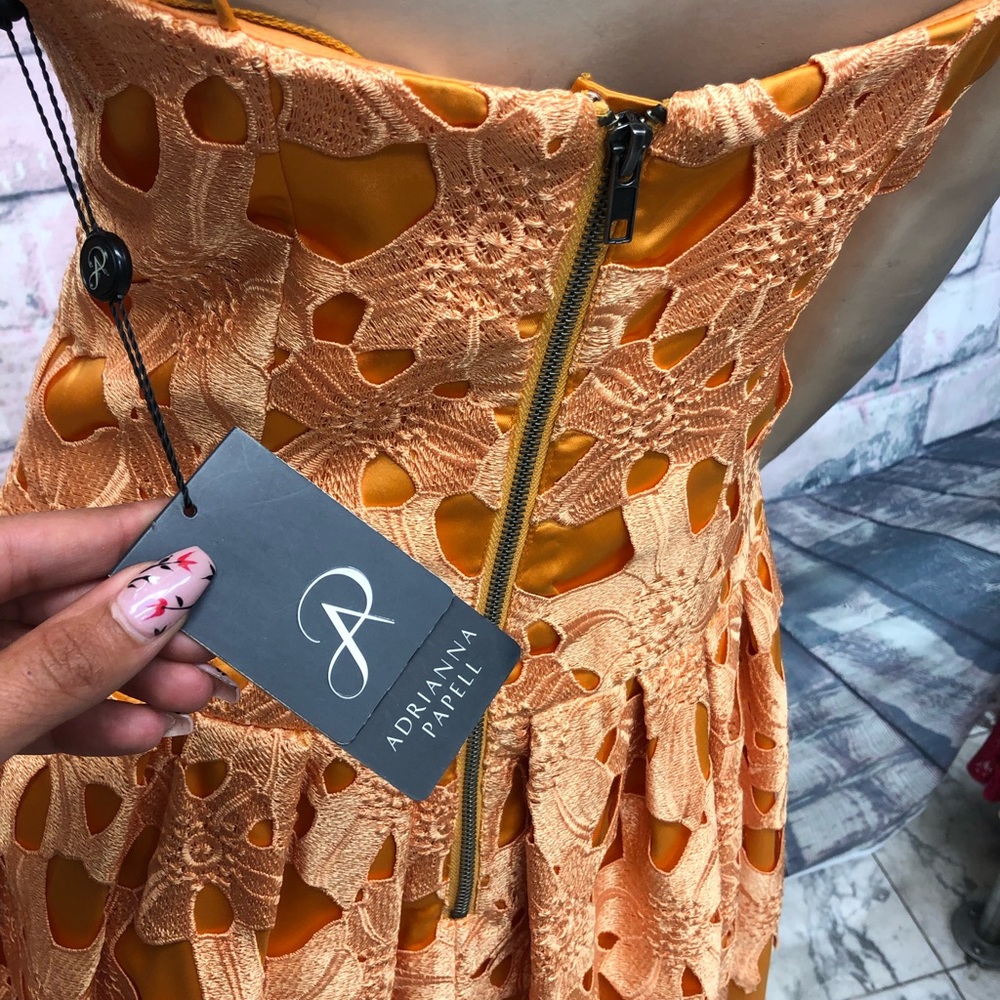 Adrianna Papell drop torso LACE party dress 🧡 - Picture 7 of 12